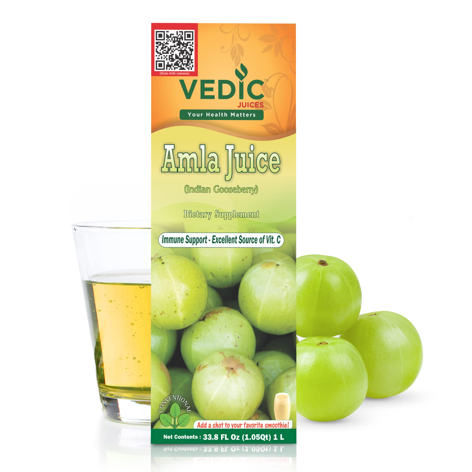 Vedic Juices Amla Juice bottle for a vitamin C rich daily refreshment