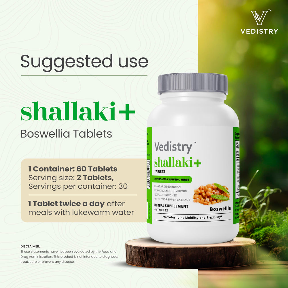 Vedistry Shallaki Boswellia ayurvedic-blend close-up emphasizing traditional preparation