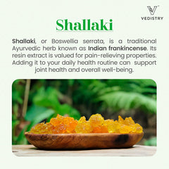Vedistry Shallaki Boswellia label close-up showing ingredients and branding