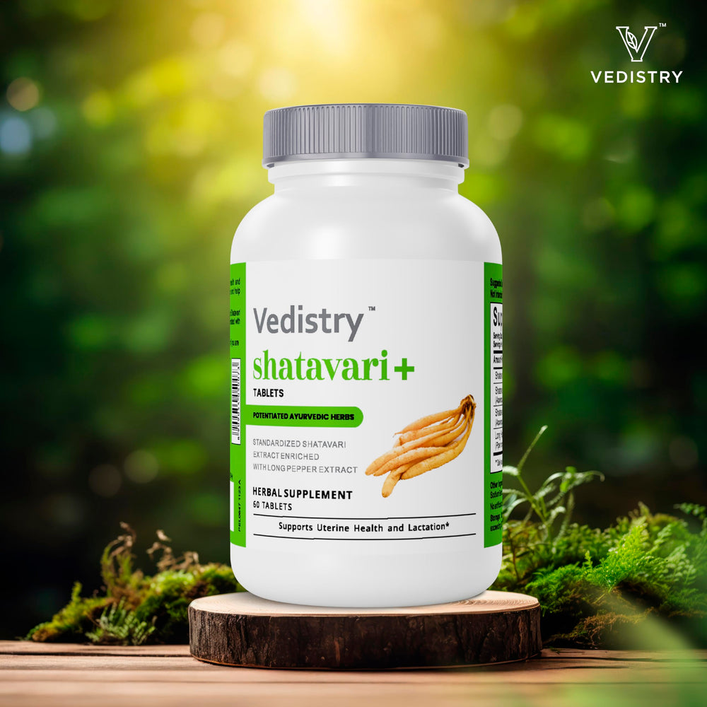 Vedistry Shatavari+ manufacturing seal reflects quality care.