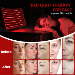 Veefy red light device worn with strap for hands‑free sessions.