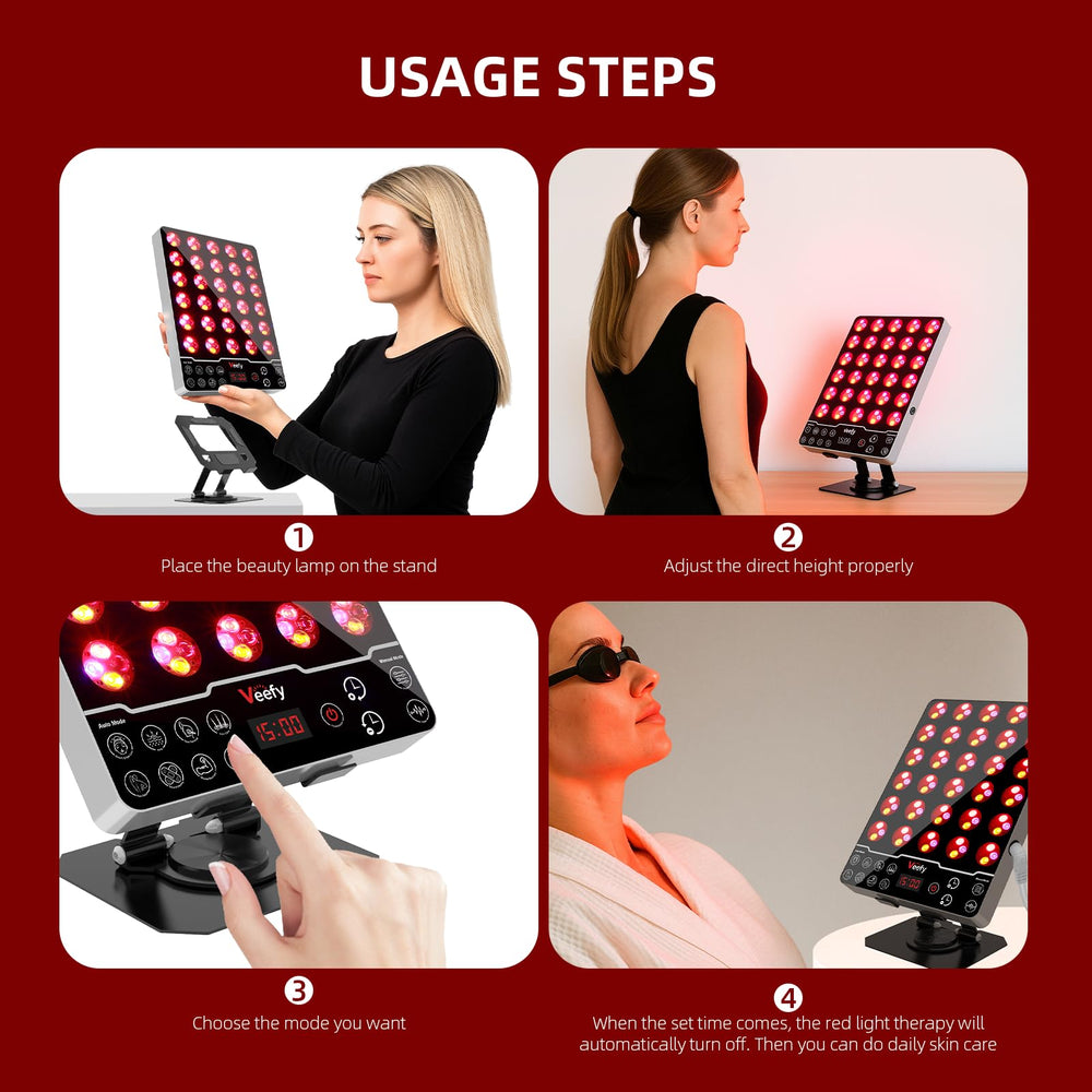 Veefy red light panel remote control for Auto and Manual modes.