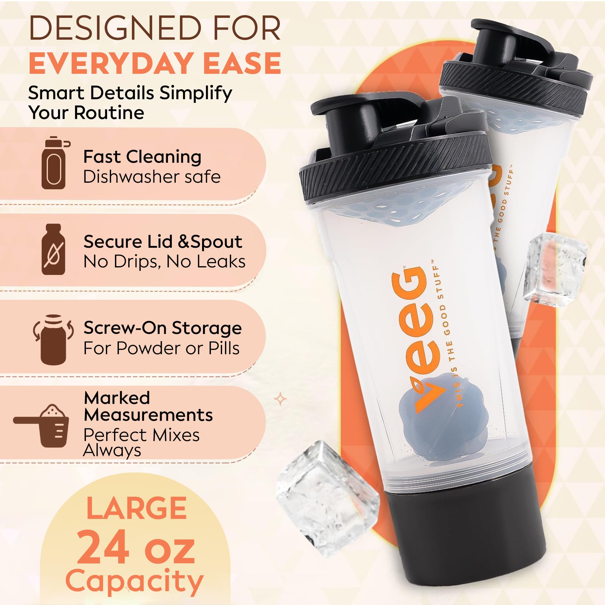 Veeg shaker colander strainer delivers smooth textures in seconds