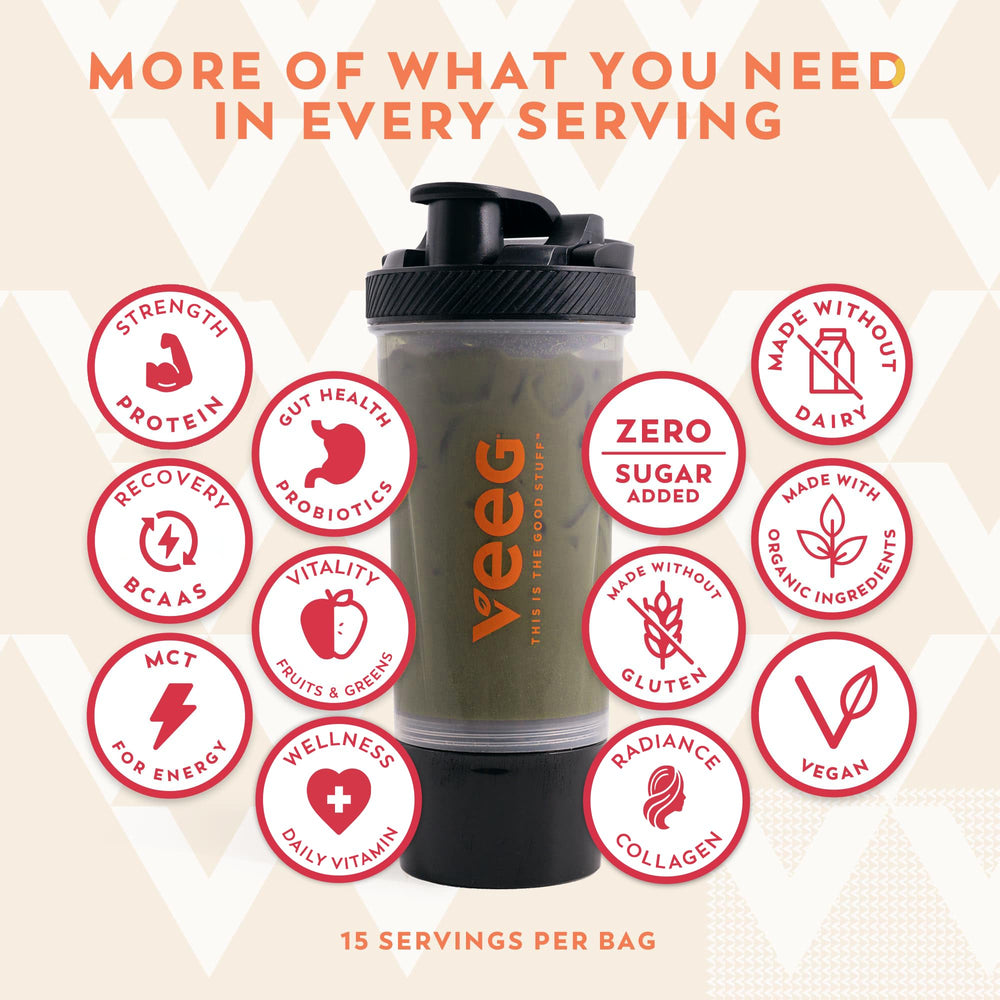 Veeg shaker dual mixing system delivers smooth shakes with balanced texture