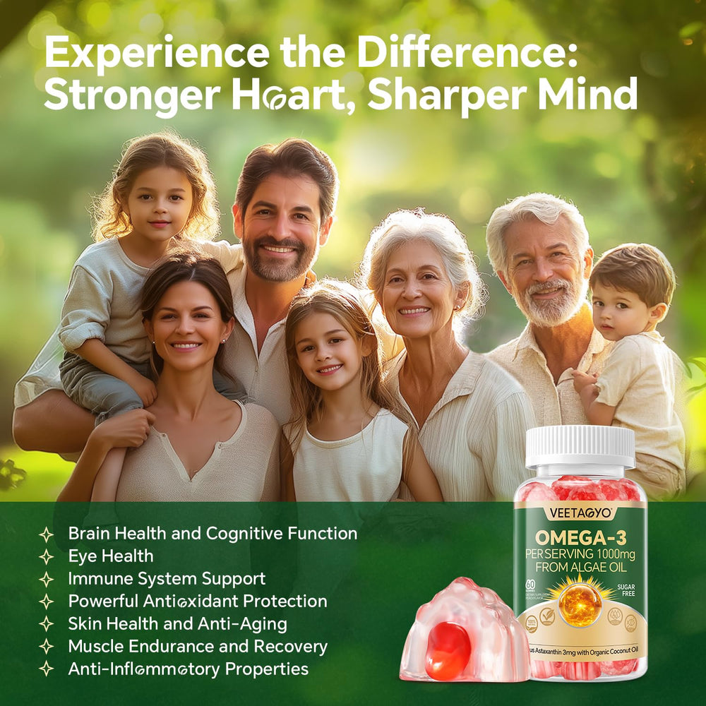 VEETAGYO sugar-free vegan omega-3 gummies for sugar-conscious users