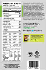 Vega One greens ingredients label communicates vitamins and minerals for daily balance.
