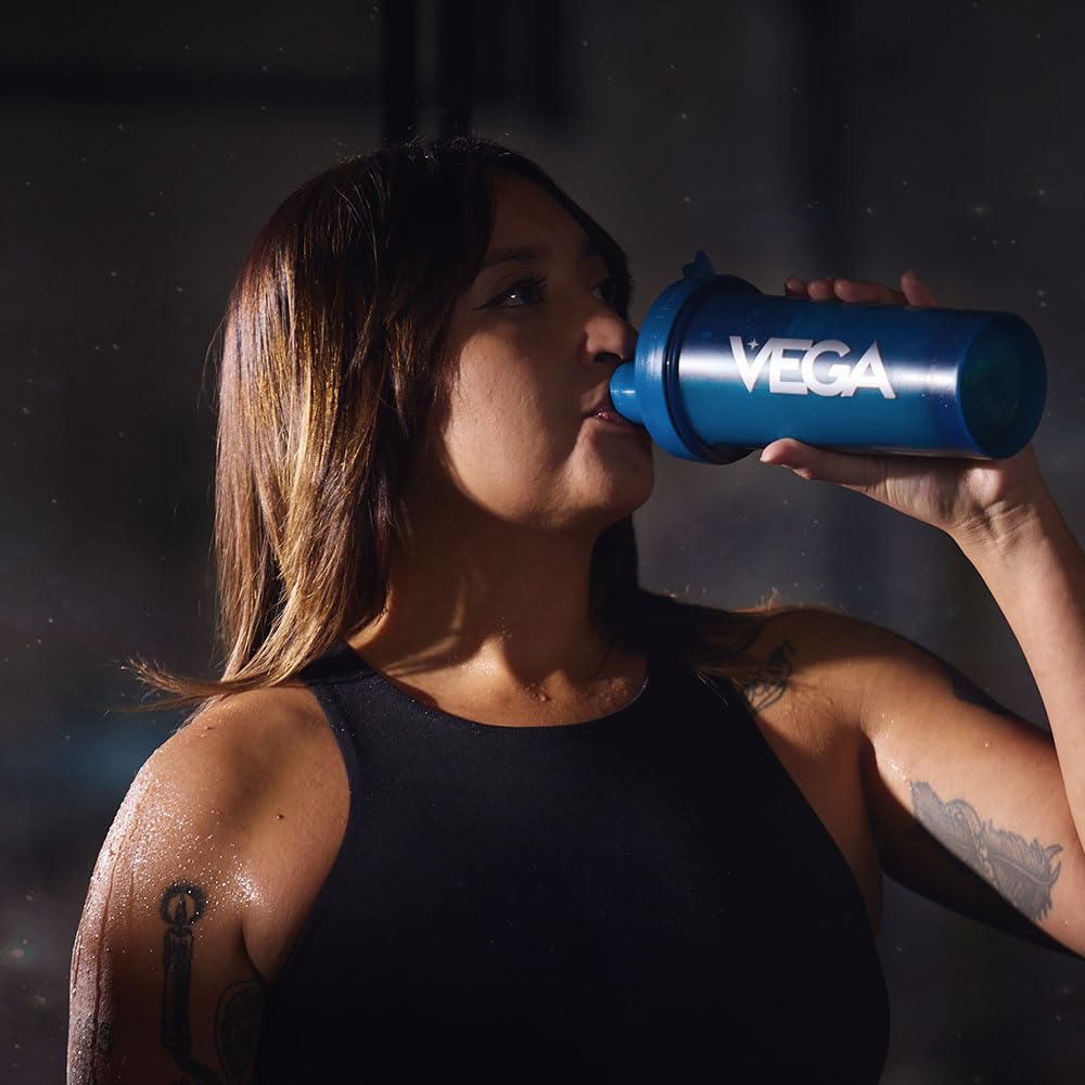 Vega Protein and Greens vanilla flavor ready for versatile shakes