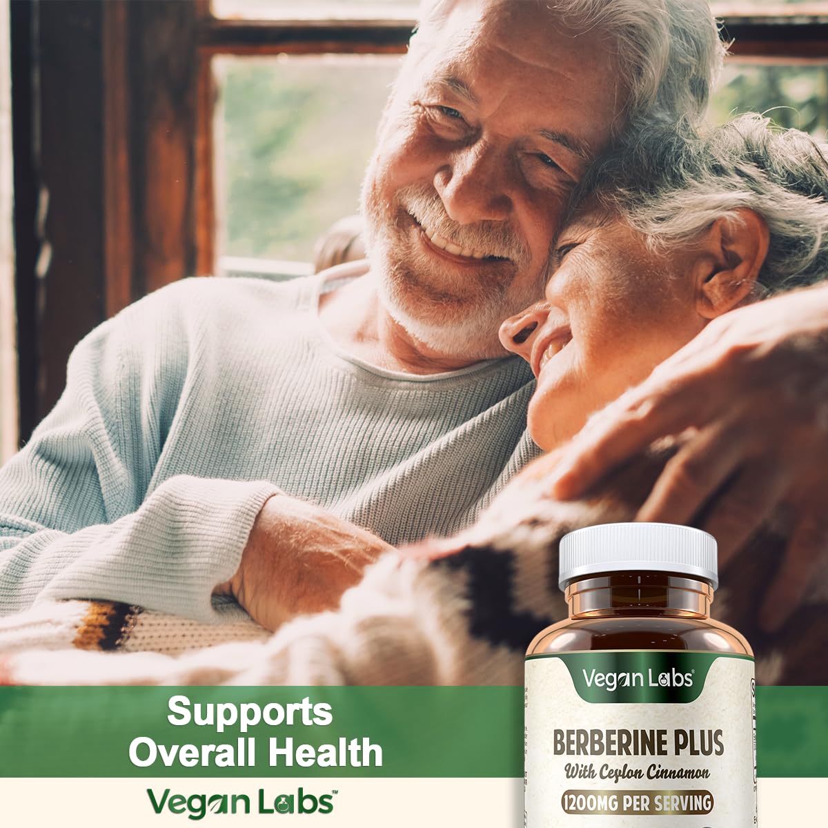 Bottle with capsules from Vegan Labs HCL, suggesting a simple daily routine.
