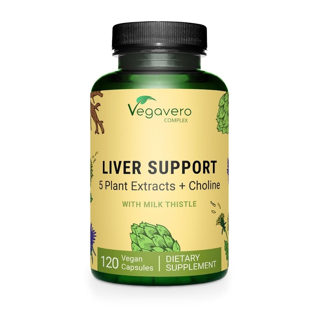 Vegavero Liver Support bottle for daily plant-based detox.