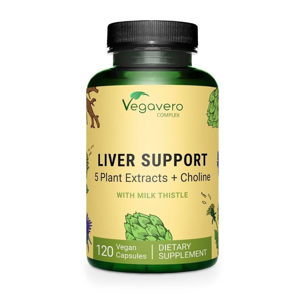 Vegavero Liver Support bottle for daily plant-based detox.