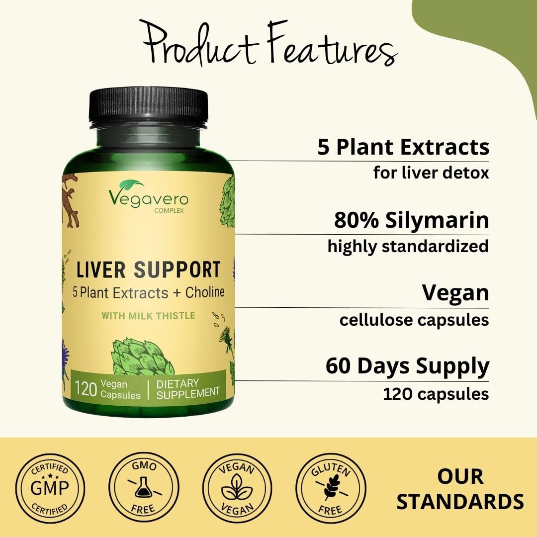 Vegavero liver support blend of dandelion, artichoke and beetroot for liver support.