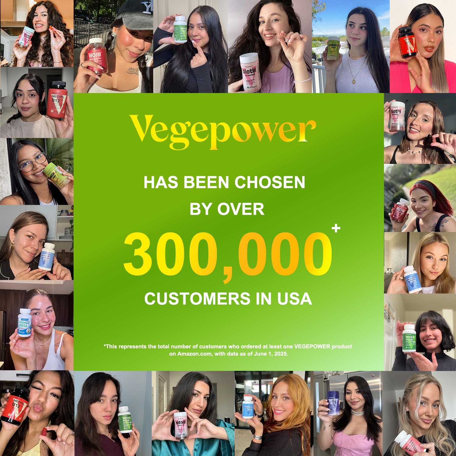 VEGEPOWER 120-count bottle provides a 60-day supply with two capsules daily.