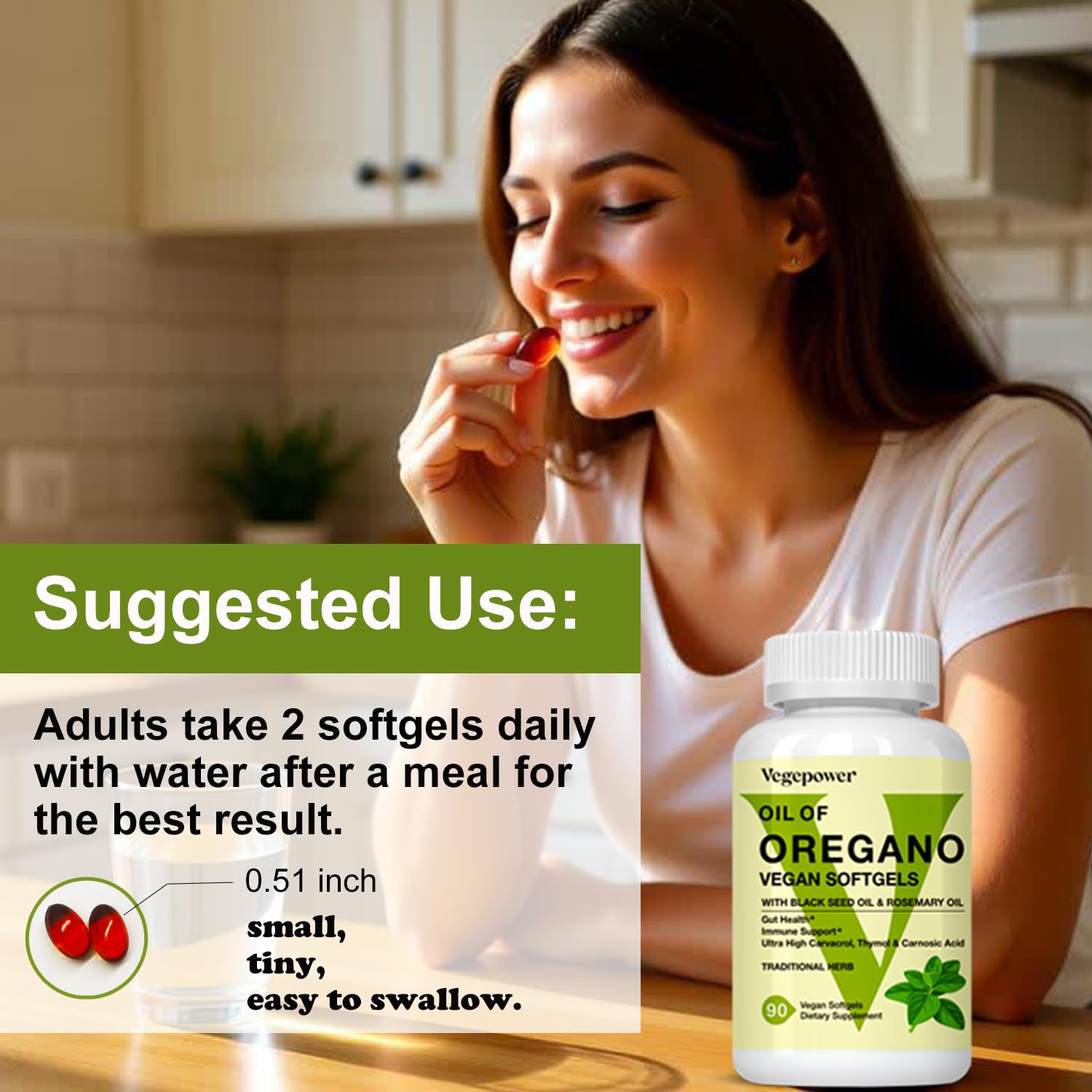 90-softgel bottle provides a 45-day daily wellness supply.