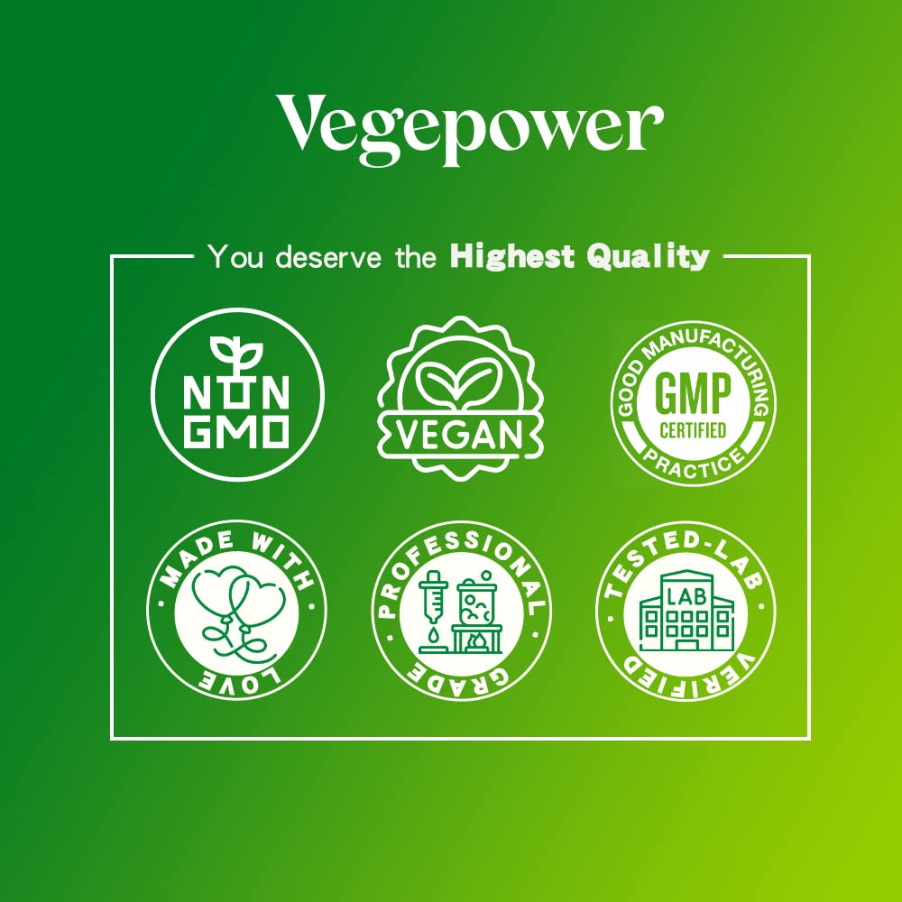 VEGEPOWER front-of-bottle packaging shown.