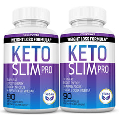 VEGEPOWER Keto ACV bottle on counter for daily weight management