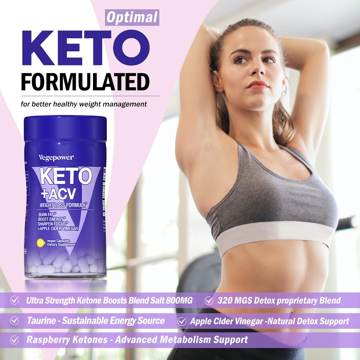 VEGEPOWER Keto Pills kitchen scene suggesting a simple daily routine