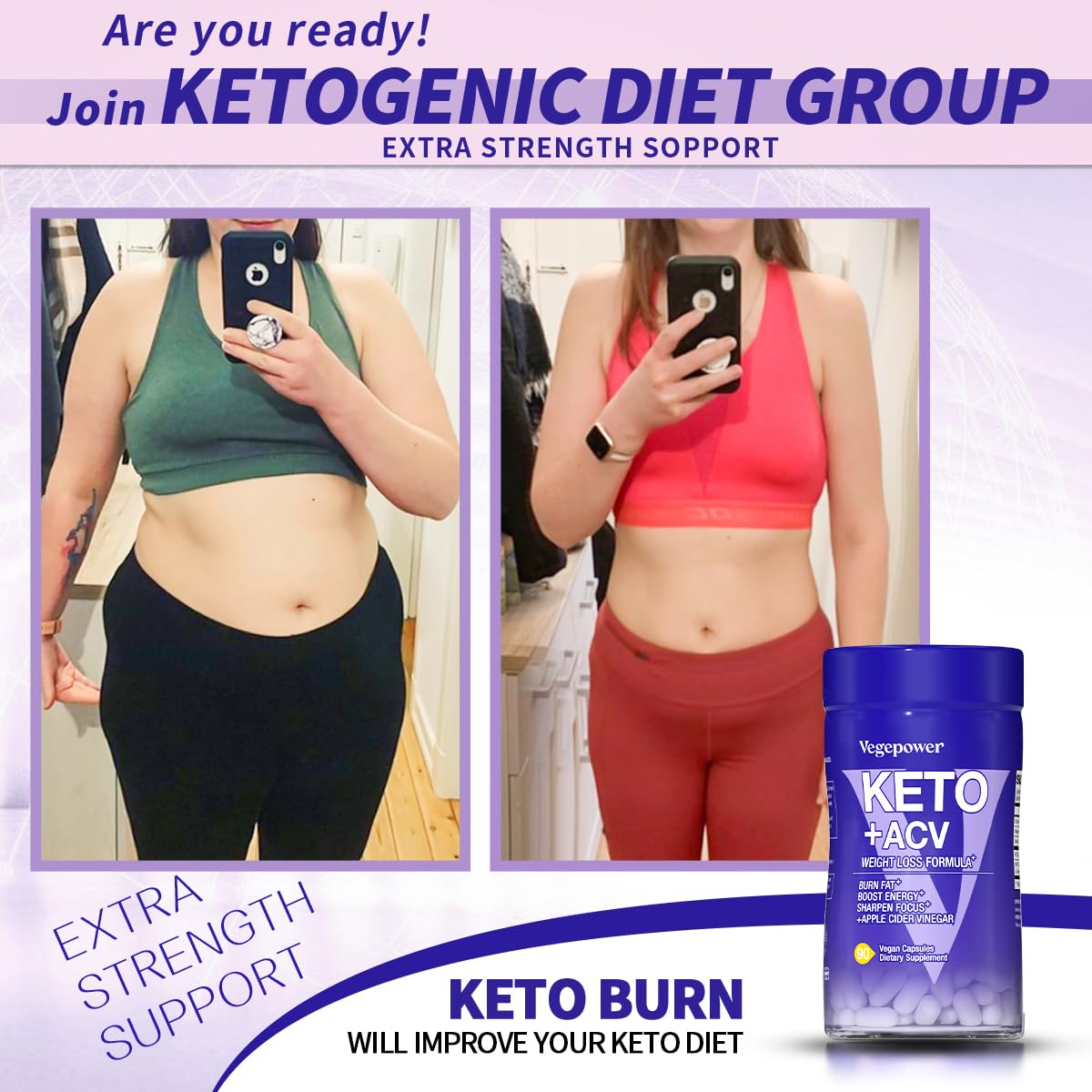 VEGEPOWER Keto Pills pour capsules for easy morning routine