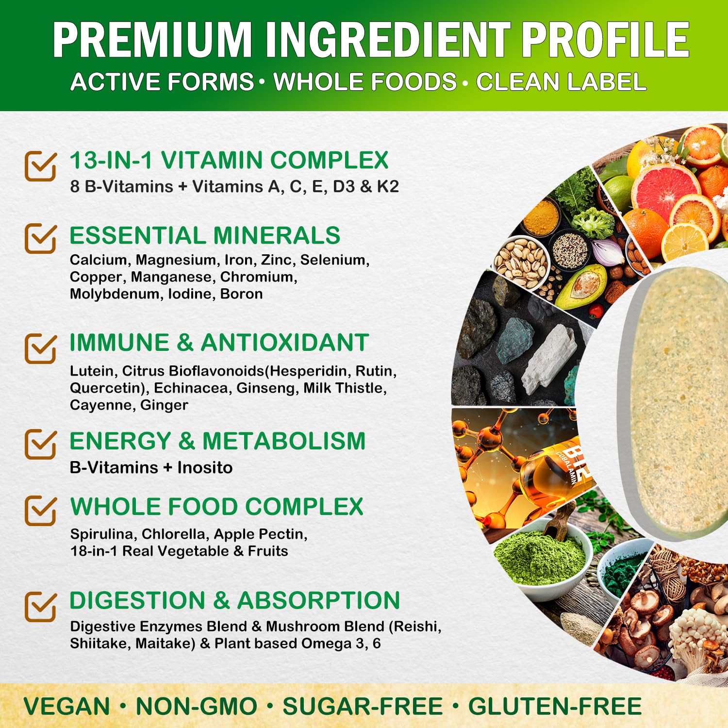 VEGEPOWER non-GMO badge on packaging for transparency.