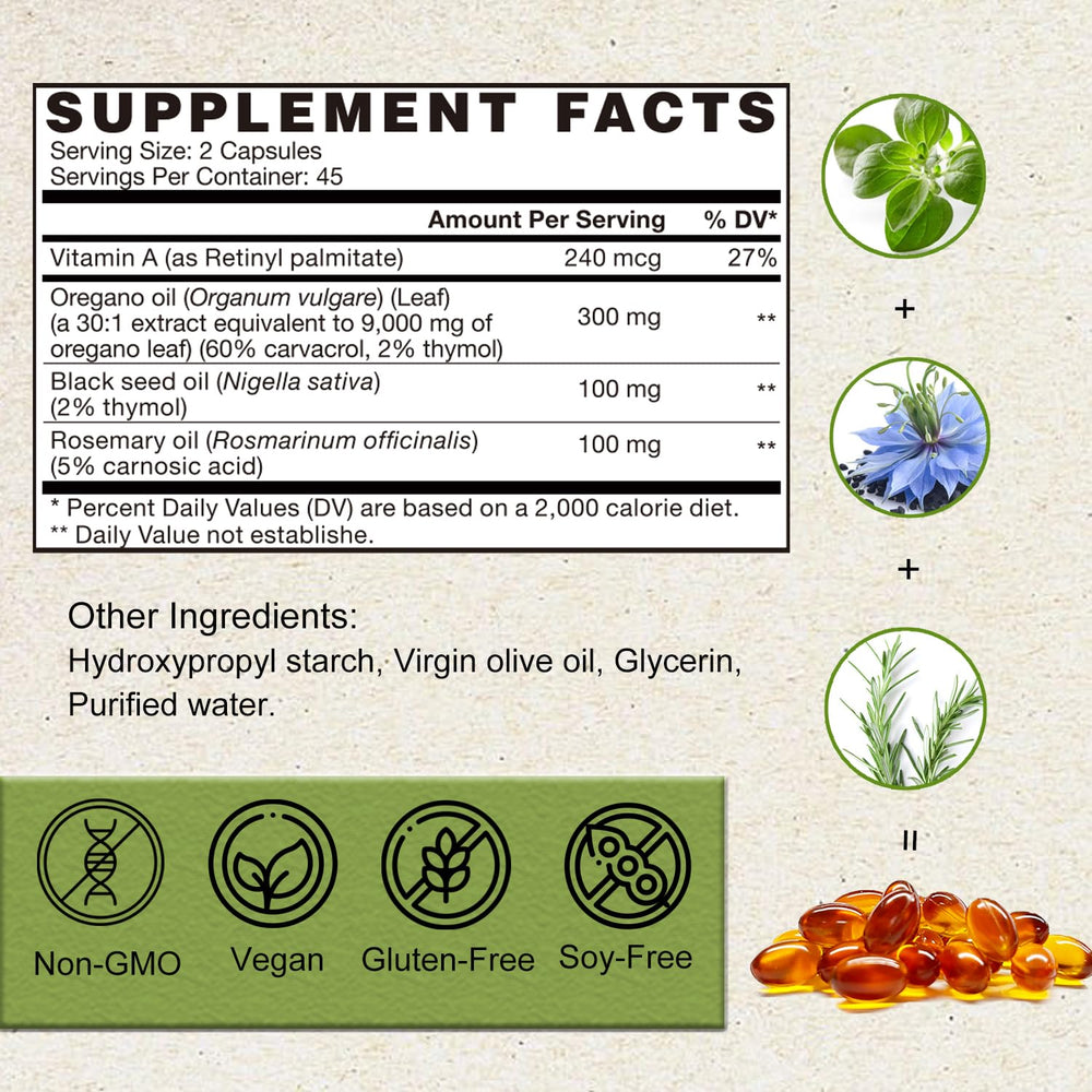 Close-up of VEGEPOWER oregano oil softgel highlighting potency.