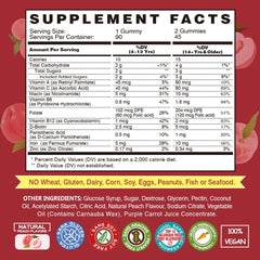 VEGEPOWER peach-flavored daily iron gummies for routine use