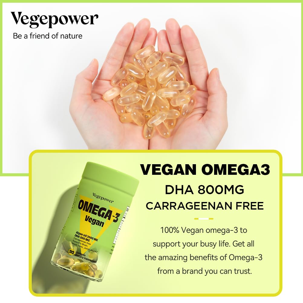 VEGEPOWER sustainable sourcing logo and eco-friendly packaging.