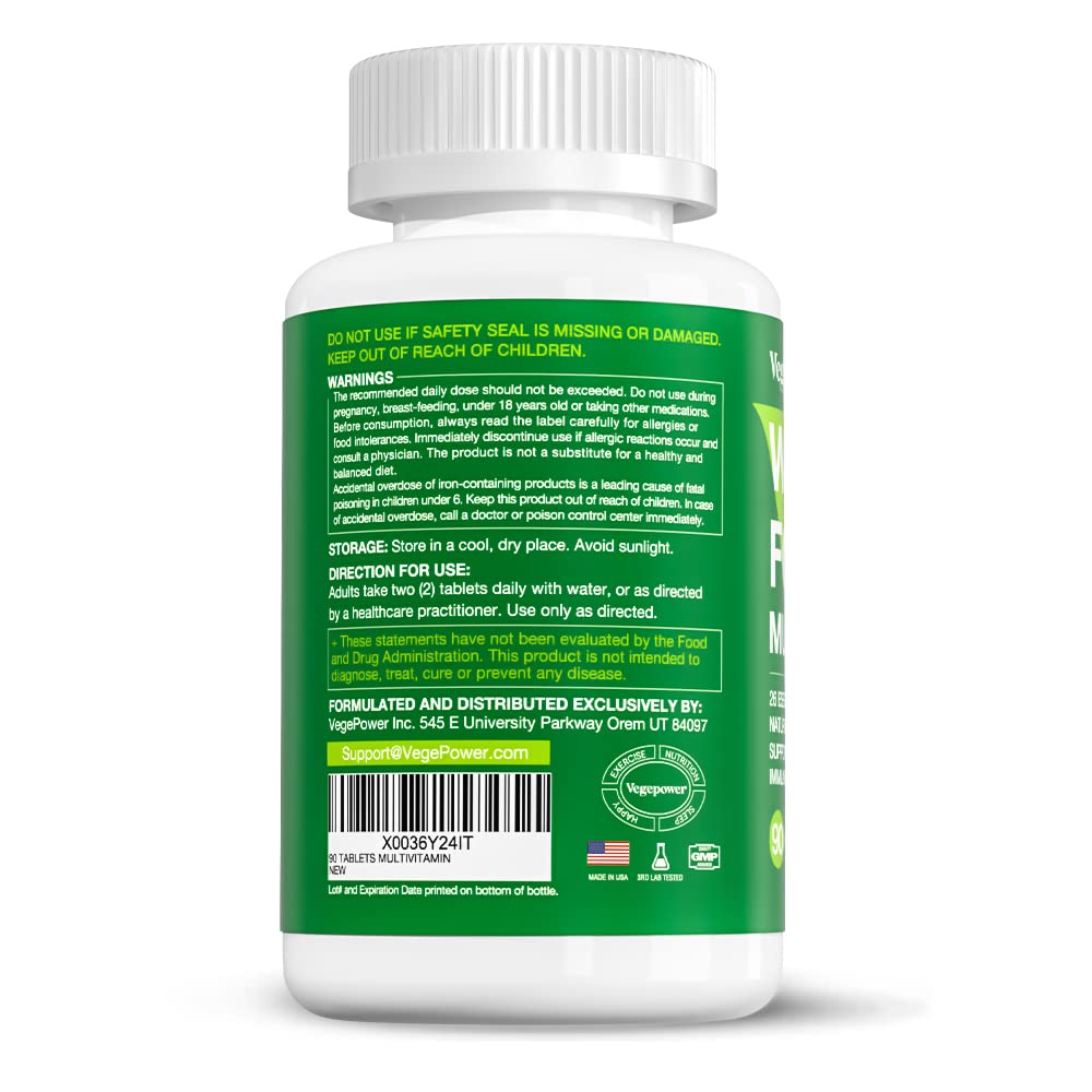 VEGEPOWER third-party testing seal on box.