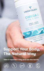 EPA and DHA high-dose formula from VEGETOLOGY omega-3 capsules