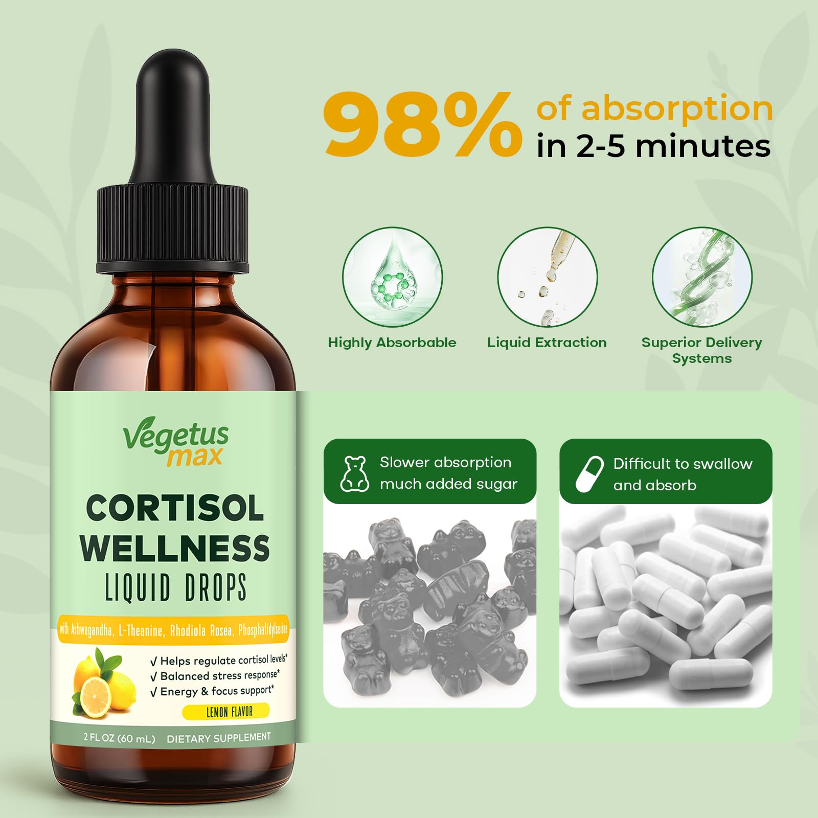 VEGETUSMAX ashwagandha ingredient highlights stress resilience.