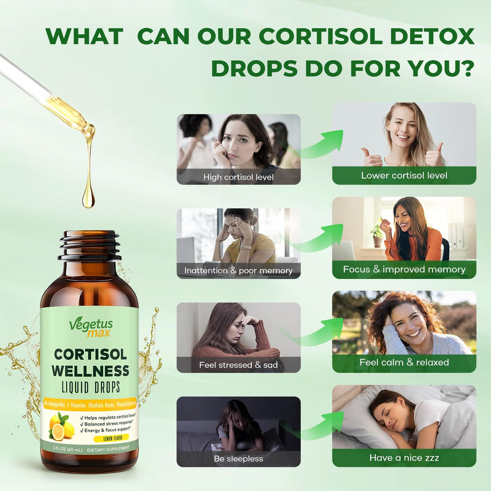 VEGETUSMAX L-theanine drops promote relaxation and focus.