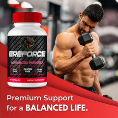 VegHerbs Original Ereforce bottle back highlighting ingredients and daily usage guidance