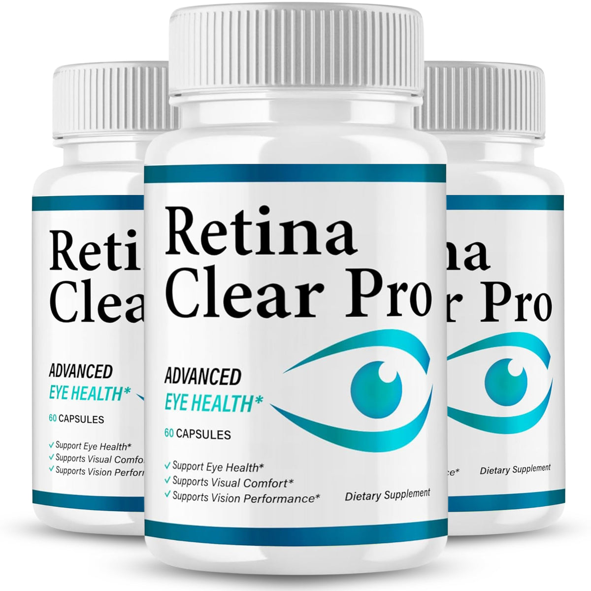 VegHerbs RetinaClear Pro bottle front view for eye health