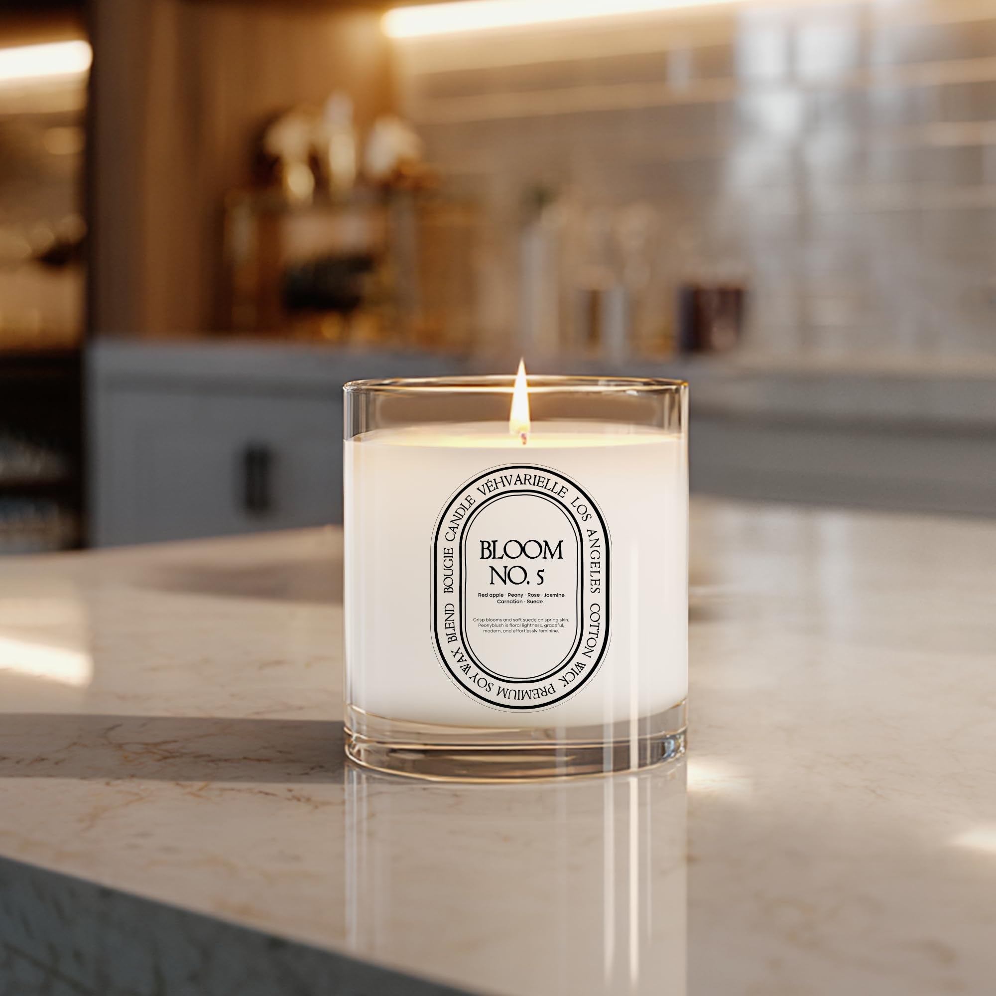 Véhvarielle Bloom No. 5 candle gift packaging suitable for birthdays or holidays.
