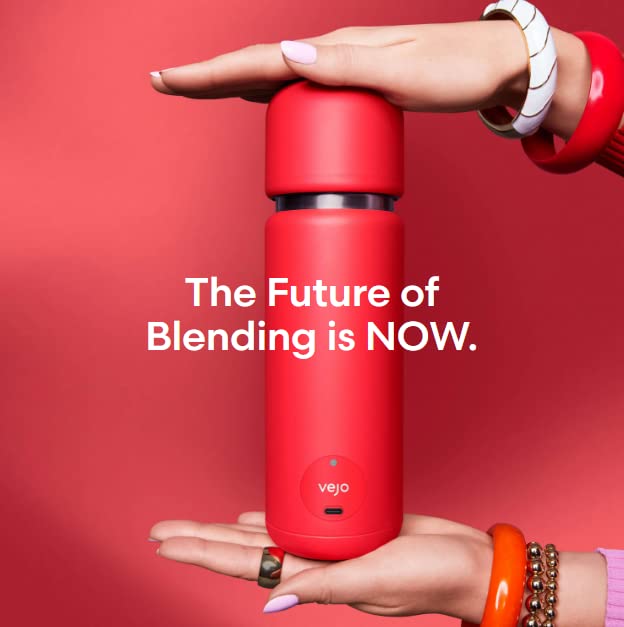 Vejo compact shaker inside a gym bag highlighting portability.