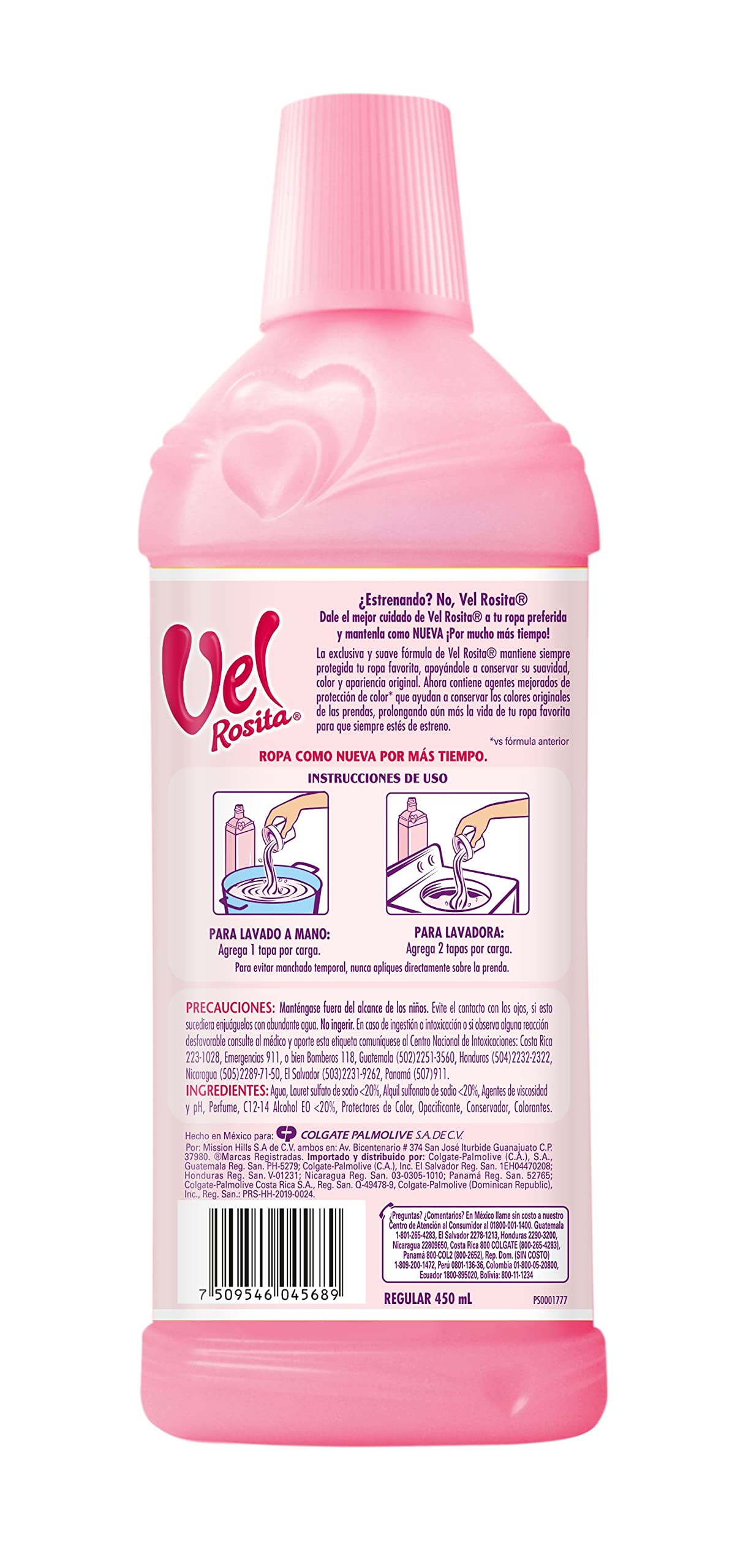 Vel Rosita Delicada bottle on the laundry shelf for delicates.