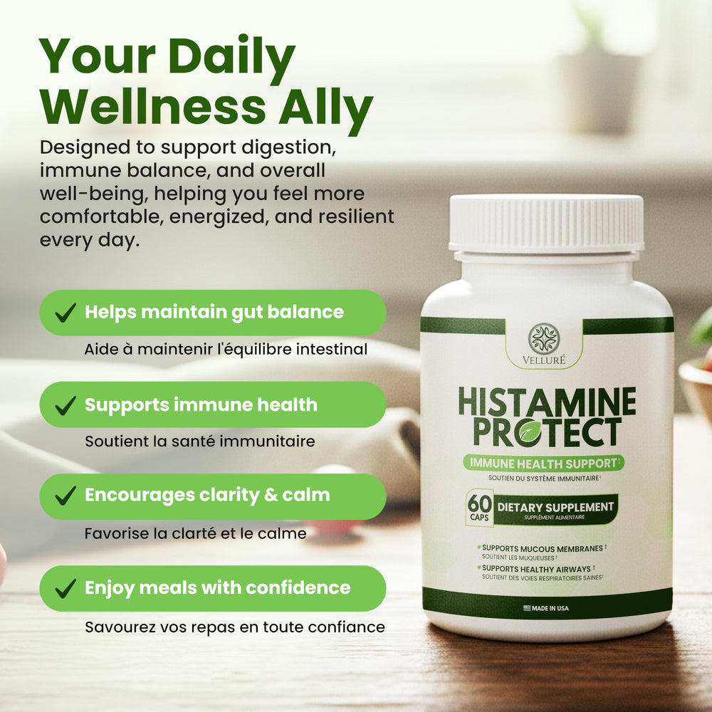 Velluré Histamine Protect ingredients highlight vegan formula for sensitive diets