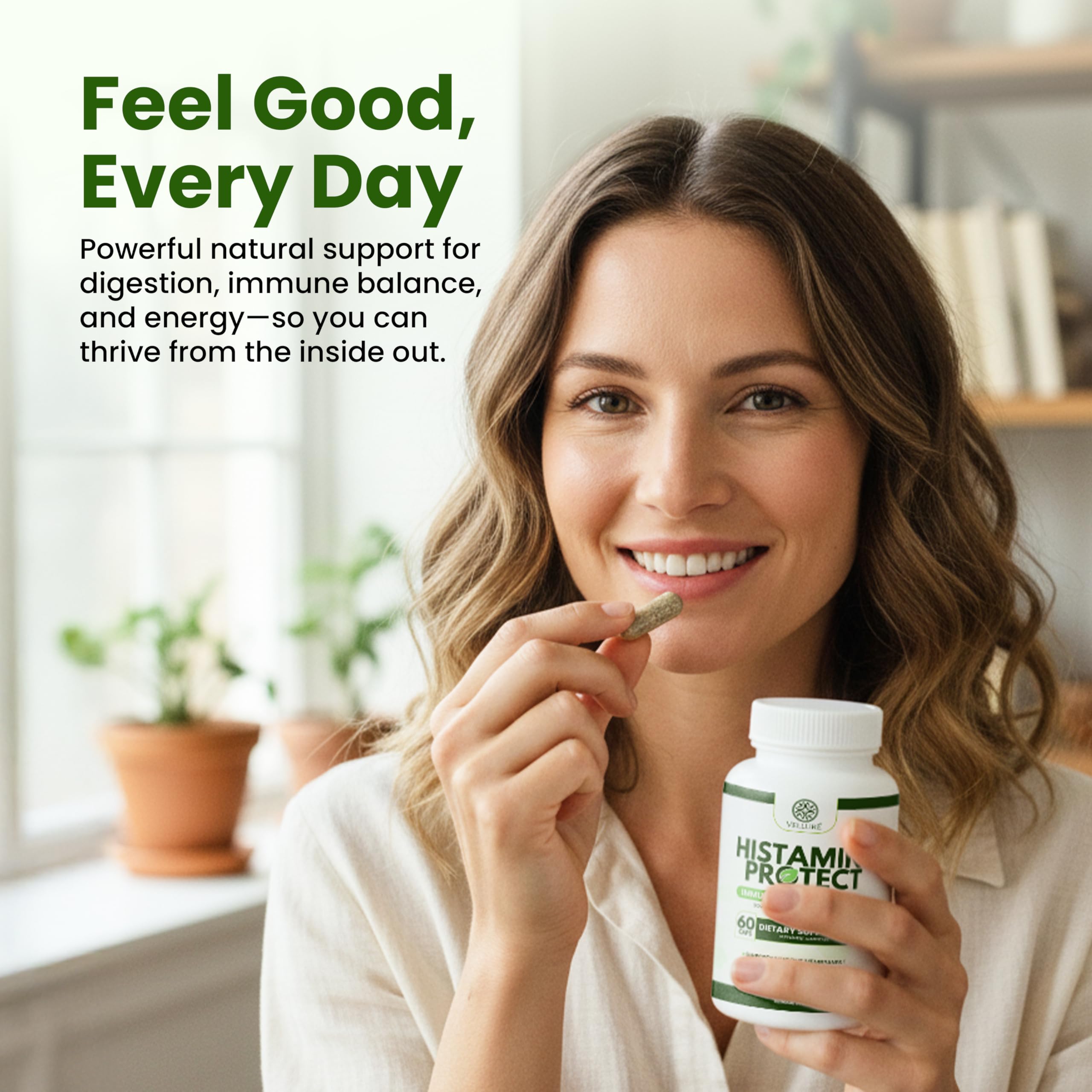 Velluré Histamine Protect packaging with 60 capsules for long-term use
