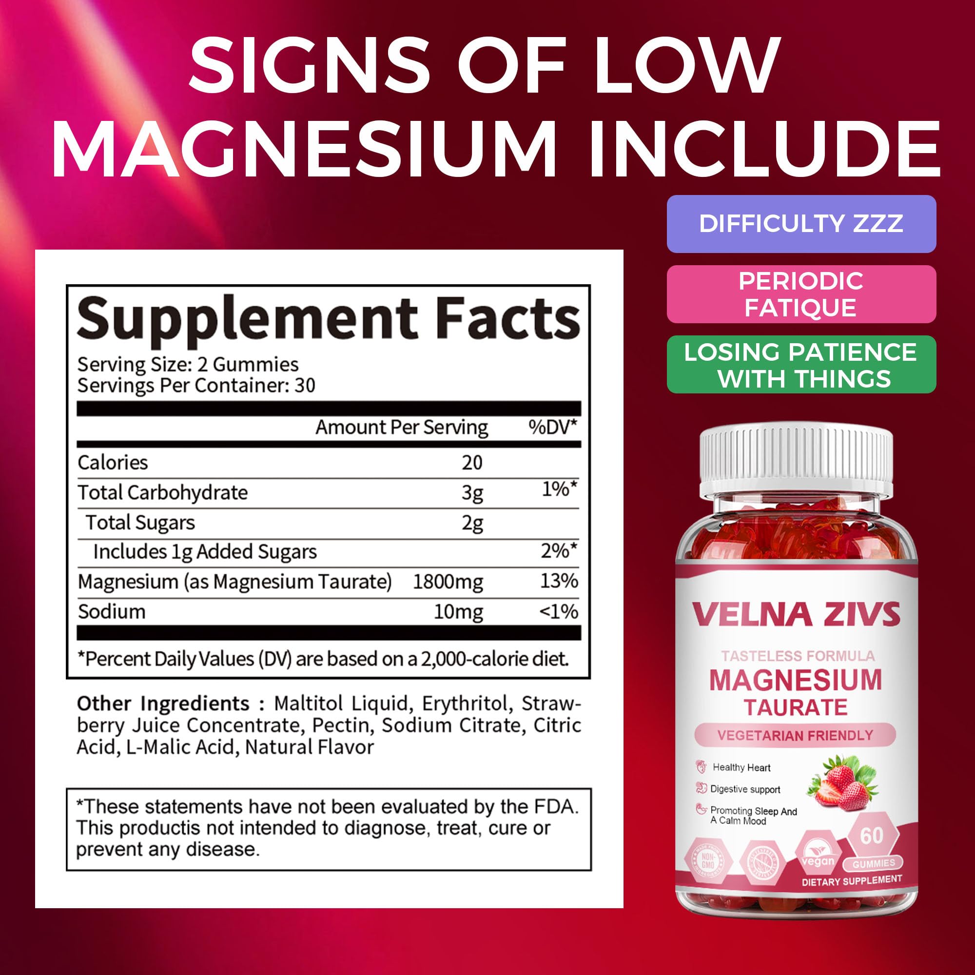 Front label shows 1800mg per serving and vegan, gluten-free attributes.