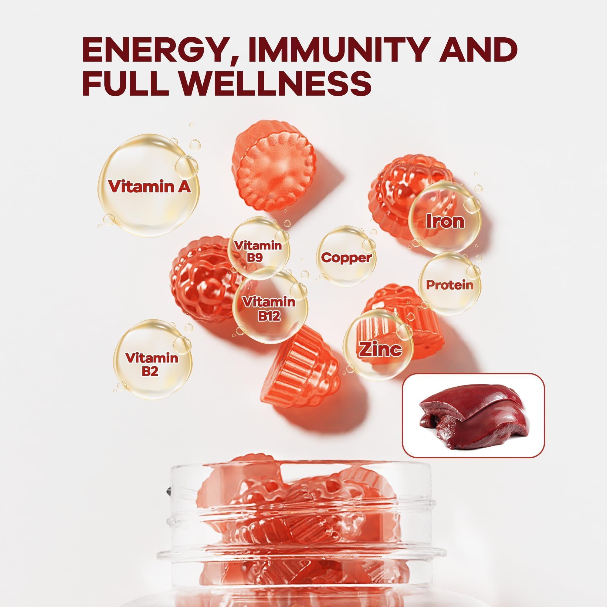 Velna zivs two gummies serving visual suggests easy daily intake with meals.