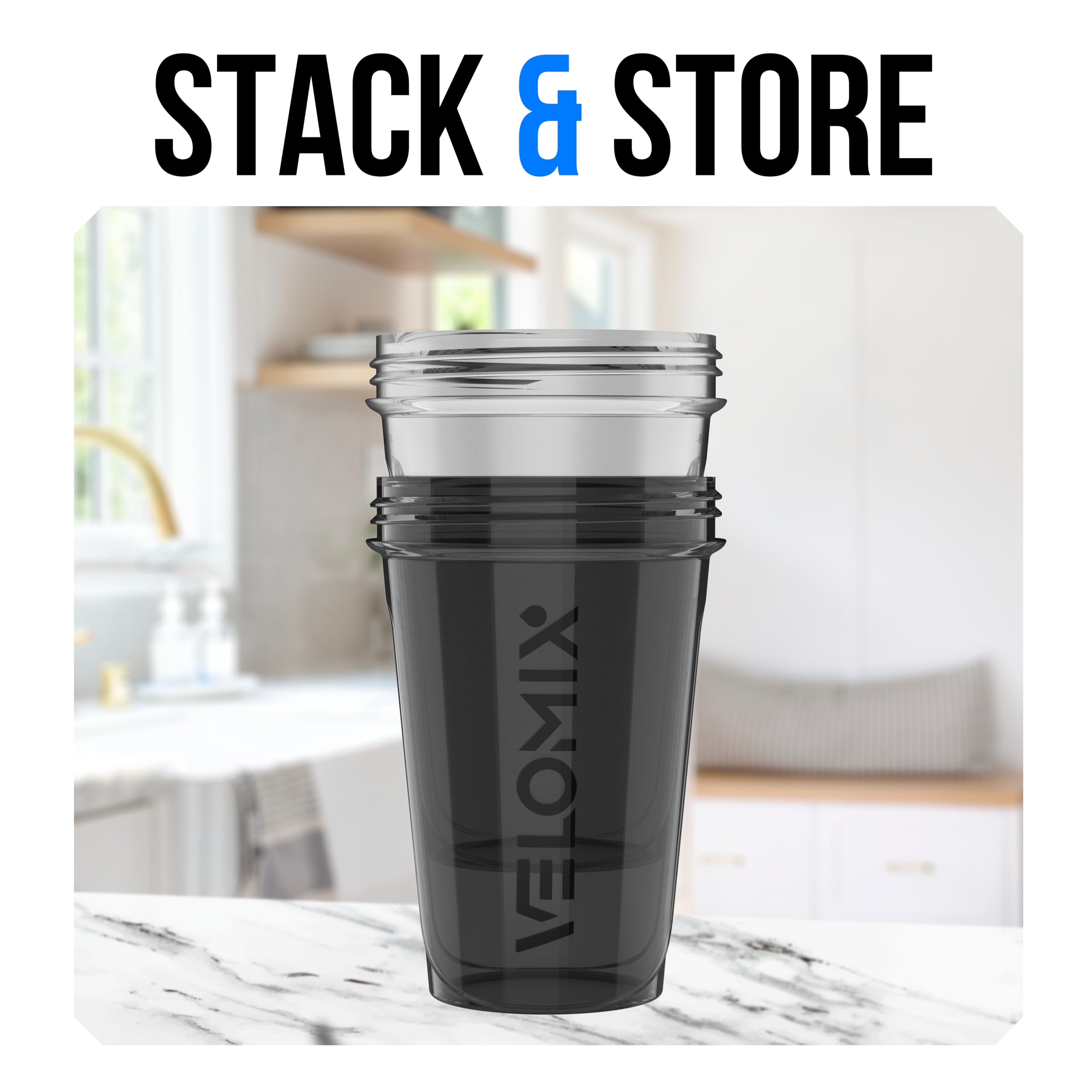 VELOMIX 2 pack 20oz durable shaker designed for daily exercise and travel
