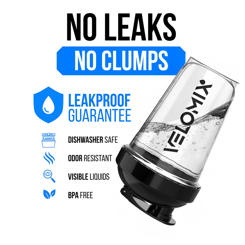 VELOMIX 2 pack 20oz bottle with wire whisk inside for smooth blends