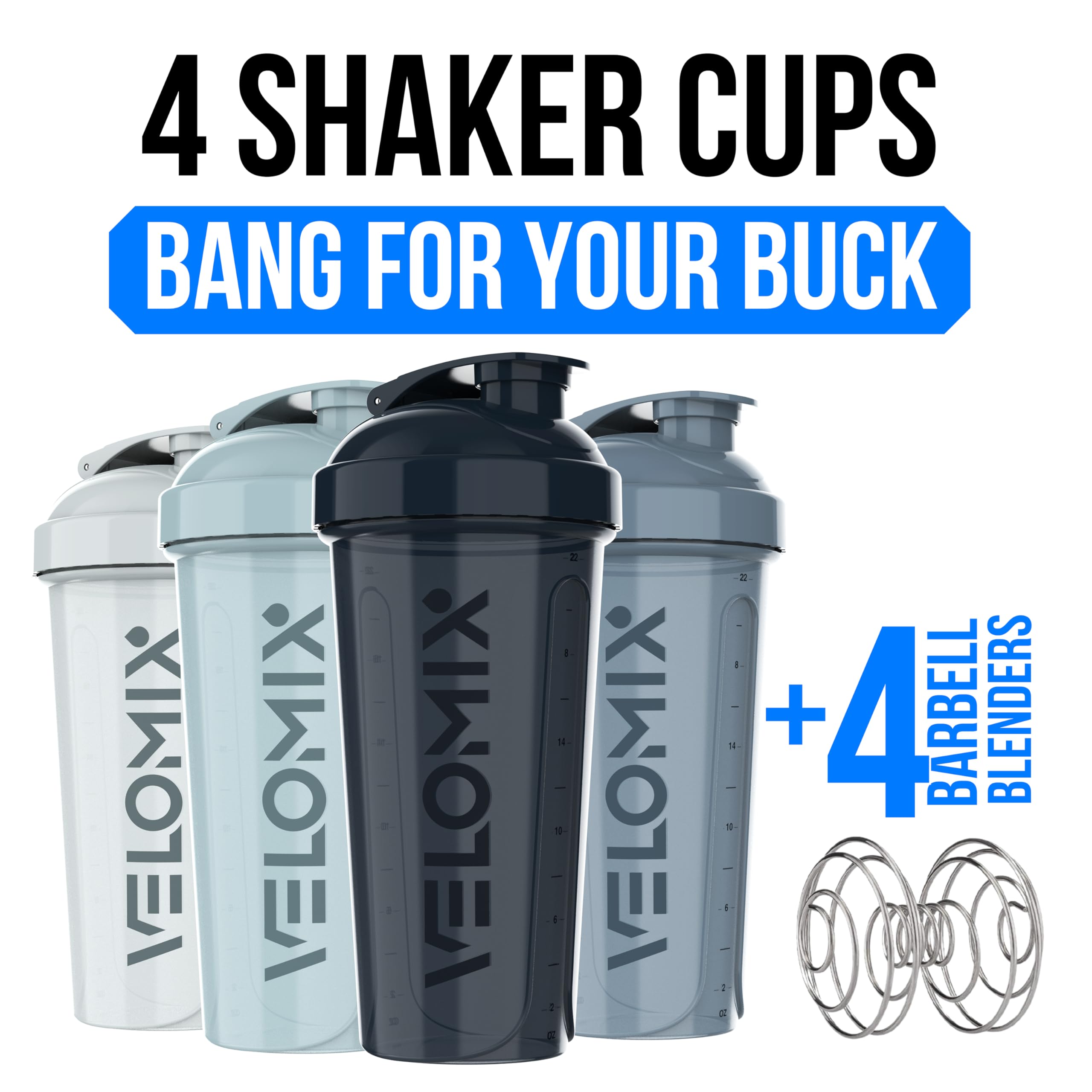 Velomix Aqua Depths shaker with twist lid for secure sealing.