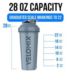 Velomix Aqua Depths bottle showing clear measurement marks for portioning.