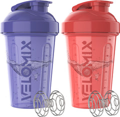 VELOMIX blush storm 20oz shaker front view for protein mixes and on-the-go workouts.