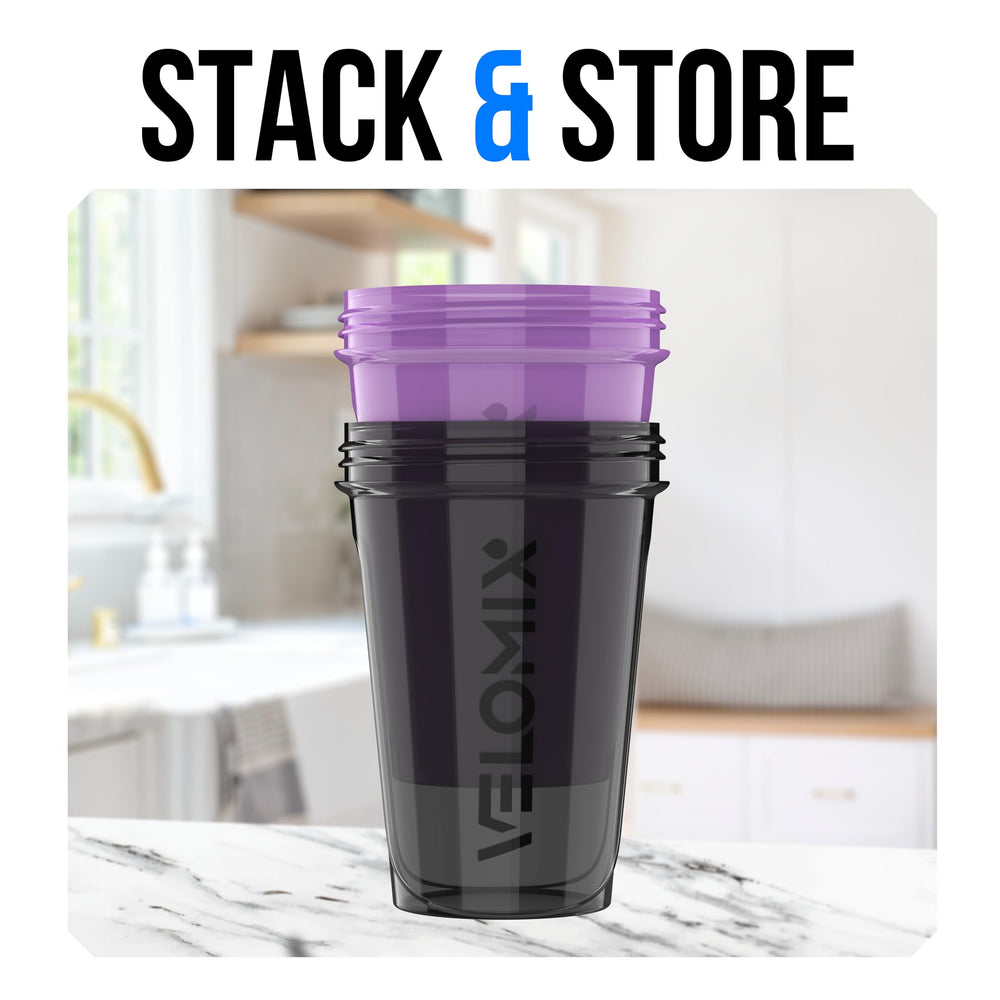 Velomix color options photo featuring purple and black packs.