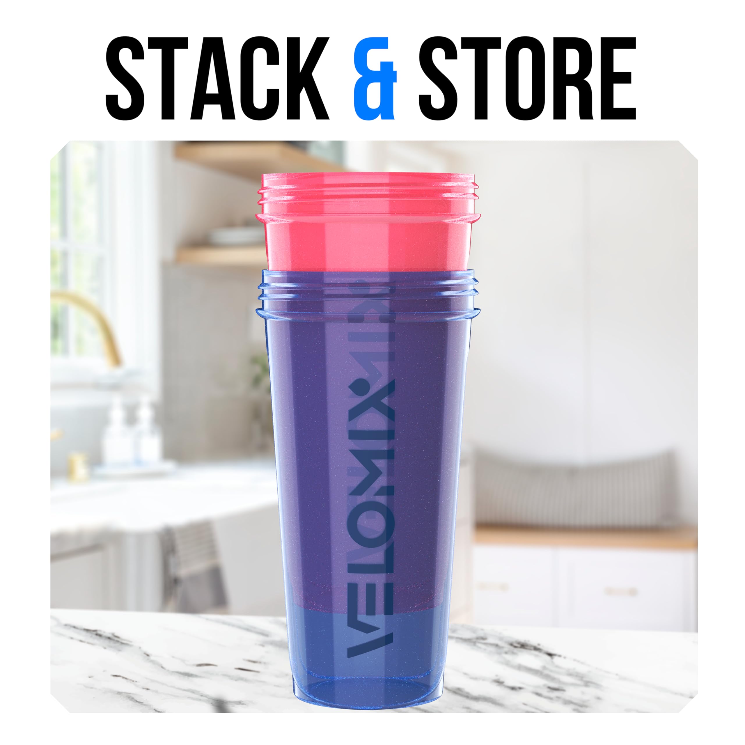 Velomix easy-clean design supports quick rinsing between rounds.