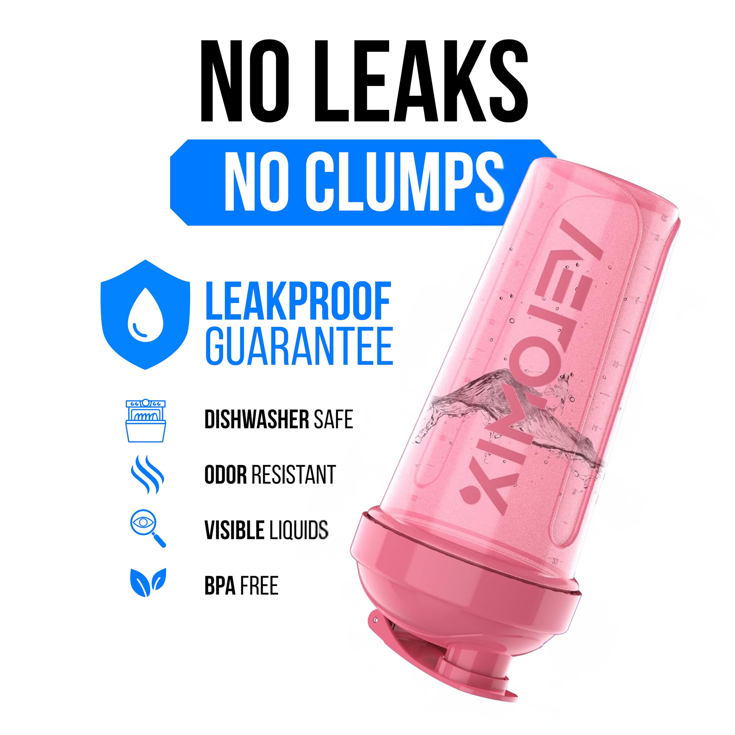 VELOMIX leak-proof seal close-up ensuring spill-free workouts