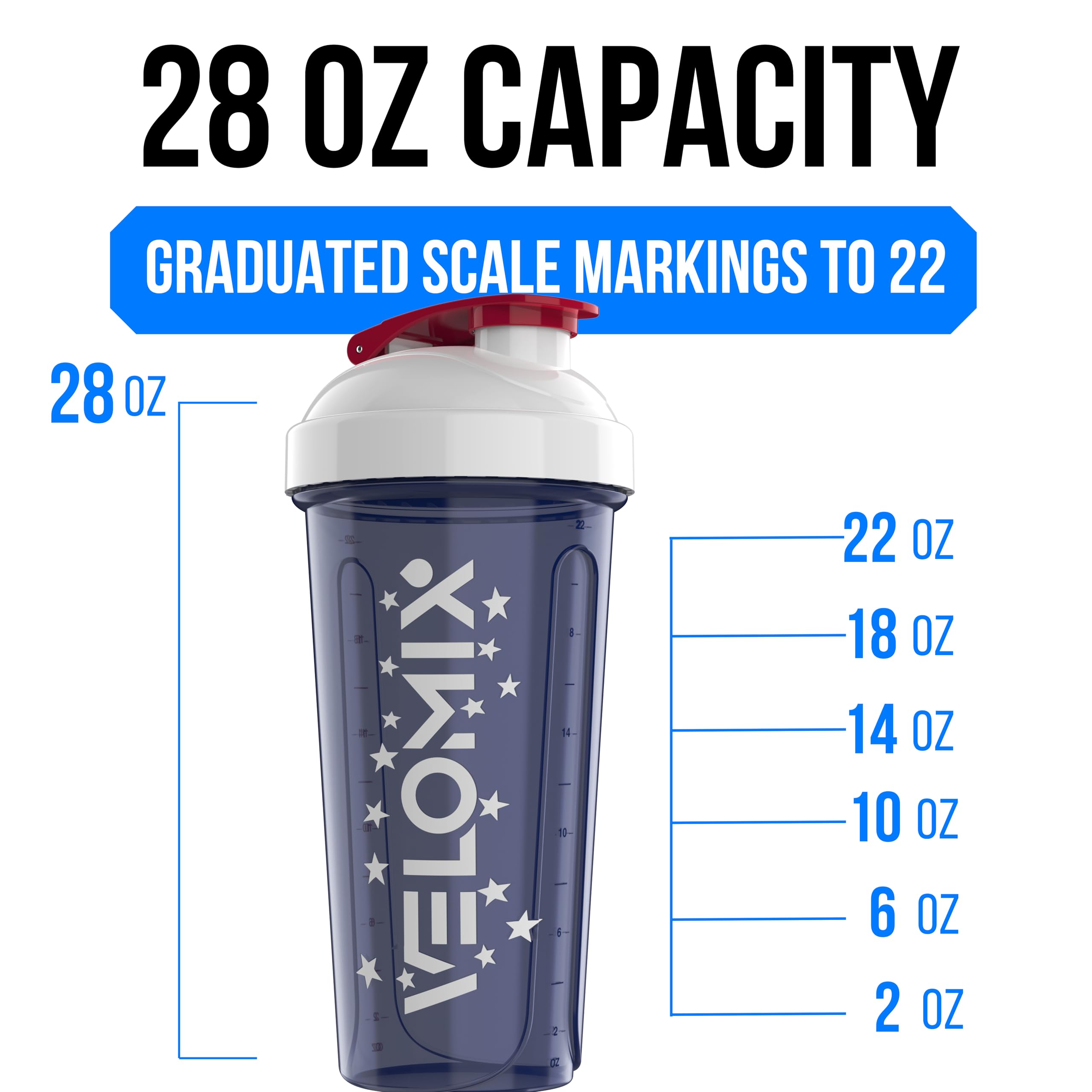 VELOMIX leak-proof seal demonstration highlights spill-free use during workouts.