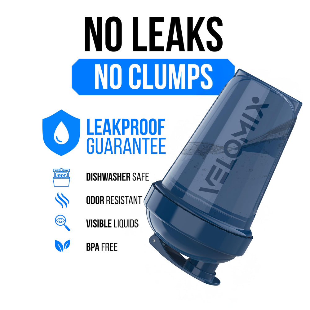 Leak-proof twist lid seals tightly to prevent spills during workouts.