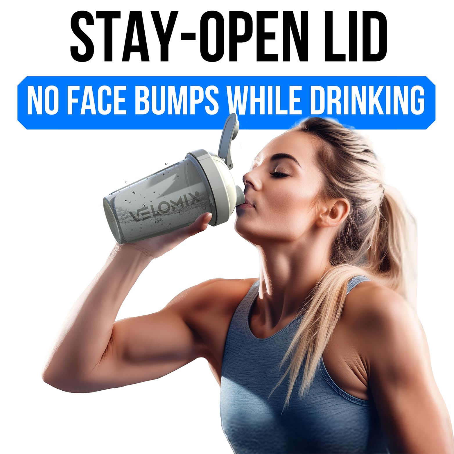 Velomix portable protein shaker for quick mixes anywhere