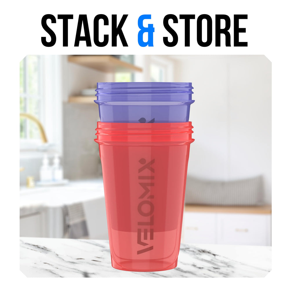 VELOMIX shaker for office or gym use, easy to clean and quick to refill.